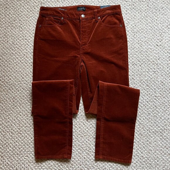 TALBOTS - Stretch Corduroy Straight Leg Pants - Copper -- NEW with Tag - Picture 1 of 12